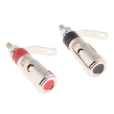 Maxbell 2x Pure Copper Binding Post Terminal Speaker Amplifier Banana Plug Connector - Aladdin Shoppers