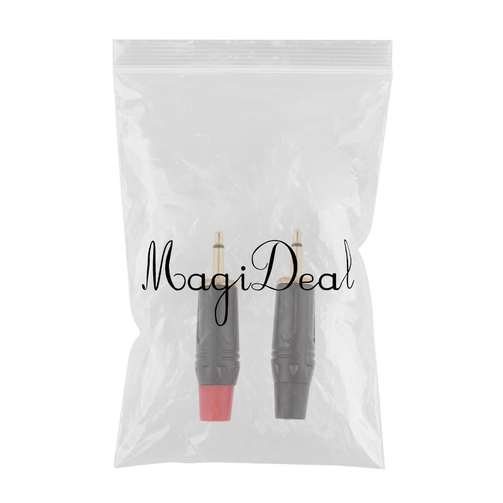 Maxbell Maxbell 2x 3.5mm 1/8inch Mono Audio Male Plug Jack Connector Solder