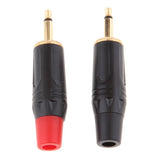 Maxbell 2x 3.5mm 1/8inch Mono Audio Male Plug Jack Connector Solder - Aladdin Shoppers