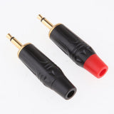 Maxbell 2x 3.5mm 1/8inch Mono Audio Male Plug Jack Connector Solder - Aladdin Shoppers