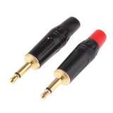 Maxbell 2Pieces 3.5mm Mono Male Repair Earphones Audio Solder Jack Plug Adapter - Aladdin Shoppers