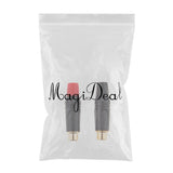 Maxbell 2Piece RCA Female Audio Video Cable Jack Plug Adapter DIY Connector