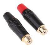 2Piece RCA Female Audio Video Cable Jack Plug Adapter DIY Connector - Aladdin Shoppers