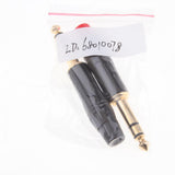 Maxbell 2Pieces 6.35mm 1/4inch 3Pole Wire Connector Male Jack Plug Adapter Solder Connector - Aladdin Shoppers