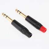 Maxbell 2Pieces 6.35mm 1/4inch 3Pole Wire Connector Male Jack Plug Adapter Solder Connector - Aladdin Shoppers
