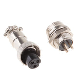 Maxbell Pair GX12 3Pins Waterproof Male Female Panel Metal Aviation Wire Connector - Aladdin Shoppers