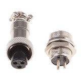 Maxbell Pair GX12 3Pins Waterproof Male Female Panel Metal Aviation Wire Connector - Aladdin Shoppers