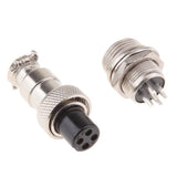 Maxbell Pair GX12 4Pins Waterproof Male Female Panel Metal Aviation Wire Connector - Aladdin Shoppers