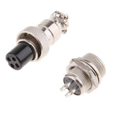Maxbell Pair GX12 4Pins Waterproof Male Female Panel Metal Aviation Wire Connector - Aladdin Shoppers
