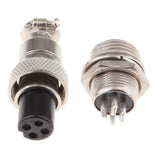 Maxbell Pair GX12 4Pins Waterproof Male Female Panel Metal Aviation Wire Connector - Aladdin Shoppers