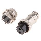 Maxbell Pair GX16 2Pins Waterproof Male Female Panel Metal Aviation Wire Connector - Aladdin Shoppers