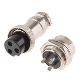 Maxbell Pair GX16 3Pins Waterproof Male Female Panel Metal Aviation Wire Connector - Aladdin Shoppers