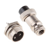Maxbell Pair GX16 3Pins Waterproof Male Female Panel Metal Aviation Wire Connector - Aladdin Shoppers