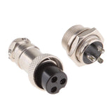 Maxbell Pair GX16 3Pins Waterproof Male Female Panel Metal Aviation Wire Connector - Aladdin Shoppers