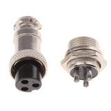 Maxbell Pair GX16 3Pins Waterproof Male Female Panel Metal Aviation Wire Connector - Aladdin Shoppers