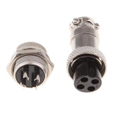 Maxbell Pair GX16 4Pins Waterproof Male Female Panel Metal Aviation Wire Connector - Aladdin Shoppers