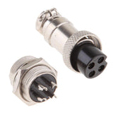 Maxbell Pair GX16 4Pins Waterproof Male Female Panel Metal Aviation Wire Connector - Aladdin Shoppers
