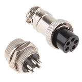 Maxbell Pair GX16 5Pins Waterproof Male Female Panel Metal Aviation Wire Connector - Aladdin Shoppers