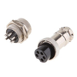 Maxbell Pair GX16 5Pins Waterproof Male Female Panel Metal Aviation Wire Connector - Aladdin Shoppers