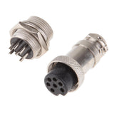 Maxbell Pair GX16 7 Pins Waterproof Male Female Panel Metal Aviation Wire Connector - Aladdin Shoppers