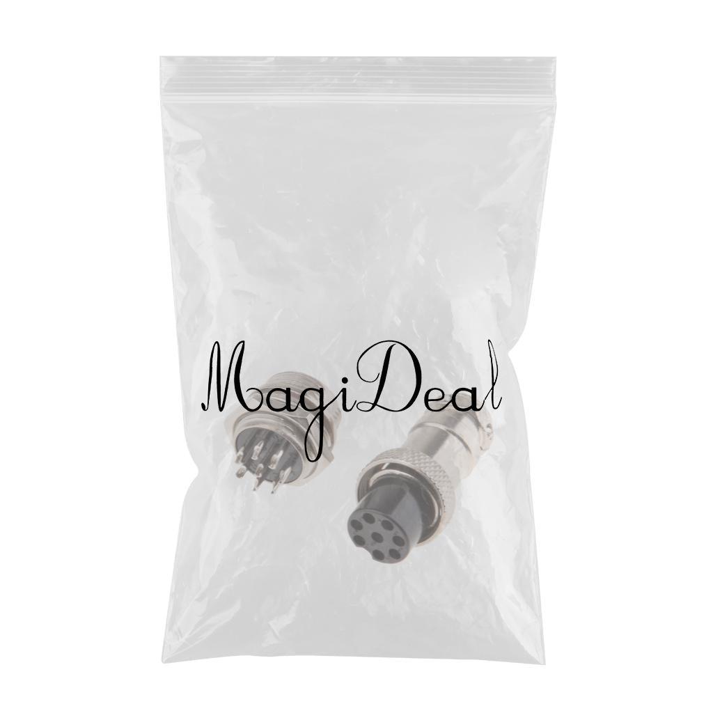 Maxbell Maxbell Pair GX16 8 Pins Waterproof Male Female Panel Metal Aviation Wire Connector