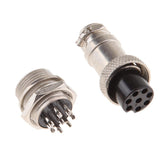 Maxbell Pair GX16 8 Pins Waterproof Male Female Panel Metal Aviation Wire Connector - Aladdin Shoppers