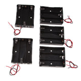 Maxbell 18650 Battery Case Holder, 5 Pcs 3 Slots x 3.7V DIY Plastic Battery Storage Box with Wire Lead for 18650 Rechargeable Battery - Aladdin Shoppers
