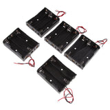 Maxbell 18650 Battery Case Holder, 5 Pcs 3 Slots x 3.7V DIY Plastic Battery Storage Box with Wire Lead for 18650 Rechargeable Battery - Aladdin Shoppers