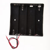 Maxbell 5 Pack 4 x 18650 Battery Holder Storage Case Plastic Box with Wire Leads, 4 Slots x 3.7V [14.8V] DIY Battery Storage Box, Black - Aladdin Shoppers