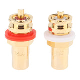 Pair Audio Terminal Jack Panel Mount RCA Female Socket Connector - Aladdin Shoppers