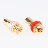 Pair Audio Terminal Jack Panel Mount RCA Female Socket Connector - Aladdin Shoppers