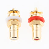 Pair Audio Terminal Jack Panel Mount RCA Female Socket Connector - Aladdin Shoppers