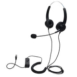 Corded Headphone Call Center Noise Cancelling Headset With Adjustable Mic - Aladdin Shoppers