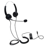 Corded Headphone Call Center Noise Cancelling Headset With Adjustable Mic - Aladdin Shoppers