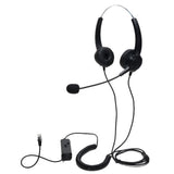 Corded Headphone Call Center Noise Cancelling Headset With Adjustable Mic - Aladdin Shoppers