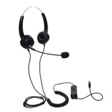 Corded Headphone Call Center Noise Cancelling Headset With Adjustable Mic - Aladdin Shoppers