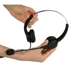 Corded Headphone Call Center Noise Cancelling Headset With Adjustable Mic - Aladdin Shoppers
