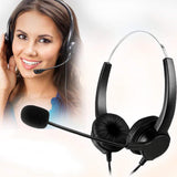 Corded Headphone Call Center Noise Cancelling Headset With Adjustable Mic - Aladdin Shoppers