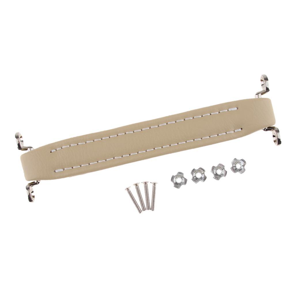 Maxbell Maxbell Vintage Style Guitar AMP Amplifier Leather Handle with White Stitching and Screws #6, Pack of 1