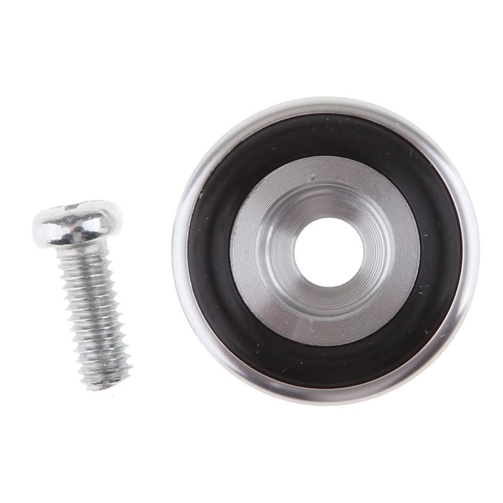 Maxbell Maxbell Amplifier Speaker Feet Spikes Mat Fenestrated Pad with 1pcs Screw, 20x10mm, Easily Installed, Silver #1