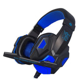 Maxbell Surround Sound Over-Ear Gaming Headphones with LED Lights Stereo Headset blue - Aladdin Shoppers