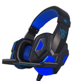 Maxbell Surround Sound Over-Ear Gaming Headphones with LED Lights Stereo Headset blue - Aladdin Shoppers