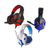 Maxbell Surround Sound Over-Ear Gaming Headphones with LED Lights Stereo Headset blue - Aladdin Shoppers