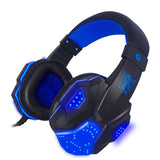 Maxbell Surround Sound Over-Ear Gaming Headphones with LED Lights Stereo Headset blue - Aladdin Shoppers