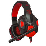 Maxbell Laptop Gaming Headsets Over Ear Headphones with Light Mic Stereo Earphones Black and red - Aladdin Shoppers