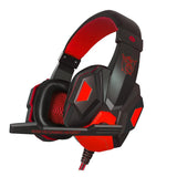 Maxbell Laptop Gaming Headsets Over Ear Headphones with Light Mic Stereo Earphones Black and red - Aladdin Shoppers