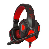 Maxbell Laptop Gaming Headsets Over Ear Headphones with Light Mic Stereo Earphones Black and red - Aladdin Shoppers