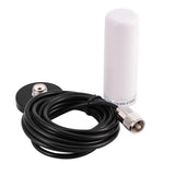 Dual Band VHF UHF Ham Mobile Radio Antenna PL259 with Magnetic Base 5M Cable 144/430mhz White - Aladdin Shoppers