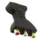 Maxbell Male to 3 RCA Video Audio Adapter AV Converter for 1080P DVD