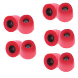 Maxbell 20 Pieces Noise Reduction Memory Foam Earbud Tips 4.9mm Medium Gray red